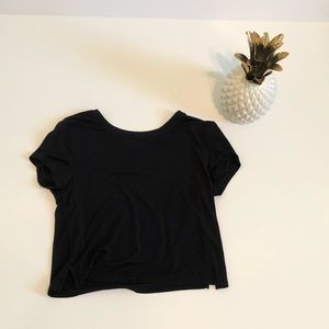 American Eagle Black Tee Crop Top